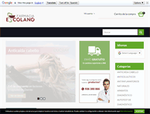 Tablet Screenshot of farmaciaortopediaescolano.com